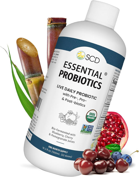SCD Essential Probiotics for Women, Men, Kids, Toddlers, Liquid Probiotic Supplement for Digestion and Immunity, 11