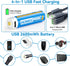 Henreepow 1.5V AA Lithium Rechargeable Batteries, High Capacity 2600mWh (1700mAh) with 4 in 1 USB Charging Cable (4