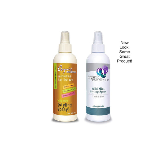Organic Excellence Wild Mint Styling Spray, Alcohol-Free, pH Neutral, 8 Ounce