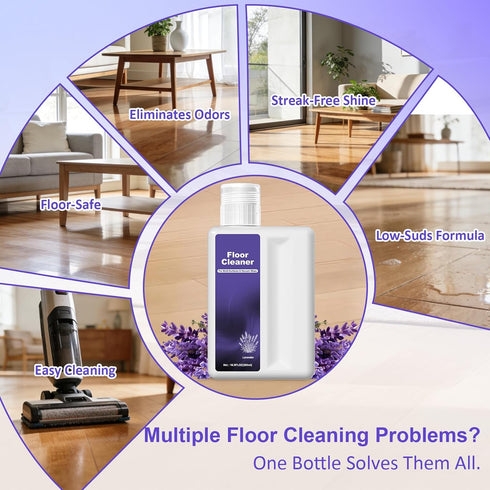 QKLYXEN 1 Floor Cleaning Solution Compatible With Dreame Cleaning Solution, Low Foam & No Residue, Floor Cleaner