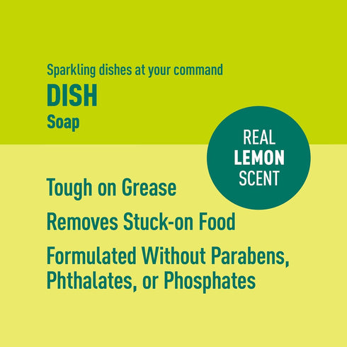 Amazon Brand – Presto! Dish Soap, Lemon Scent, 30 fl oz, Pack of 2