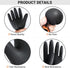 ThxToms 3 Pairs Reusable Latex Dishwashing Gloves for Housework, Kitchen, Bathroom, Medium, Black