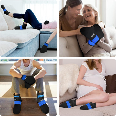 SuzziPad Foot Ice Pack Cooling Socks & Cold Gloves for Chemotherapy Neuropathy Relief