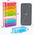 ZIKEE 7 Packs Portable Extra Large Pill Organizer, 7 Day Pill Box for Pocket, Purse, Weekly Case, Pink