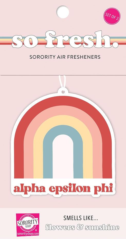 Alpha Epsilon Phi Rainbow Air Freshener - 2/Pack, Flowers & Sunshine Scent