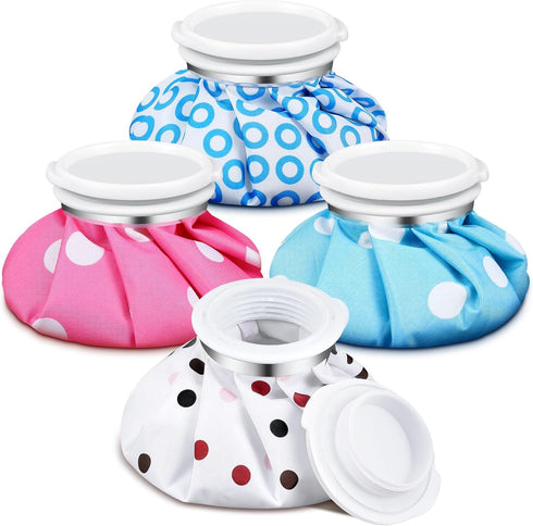 Honoson Reusable Ice Pack (4 Pack), Cold and Hot Use for Pain Relief from Injuries, Wisdom Teeth, Breastfeeding