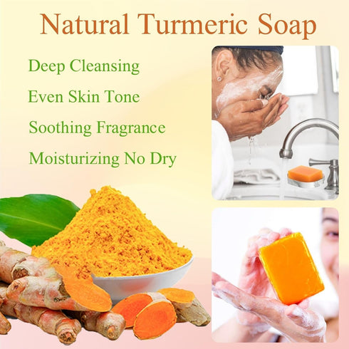 Kojic Acid Turmeric Soap Bar - Dark Spot Remover for Face, Even Skin Tone, Moisturizing Natural Ingredients