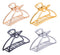 TANG SONG 4PCS Large Metal Hair Claw Clips for Women, Silver, Gold, Rose Gold, Black, Half Bun Hairpins