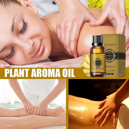 Toheok 3 Bottle Abdominal Drainage Ginger Oil,Belly Drainage Belly Off Massage Oil Massage Liquid