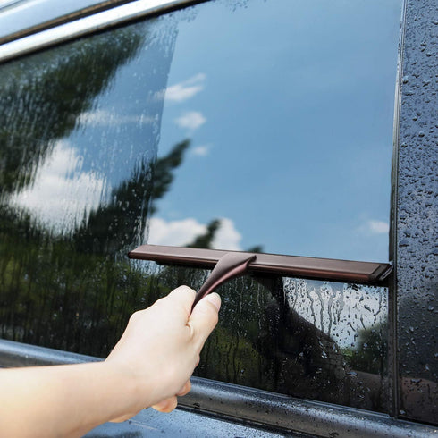 Hiware All-Purpose Shower Squeegee, Bronze Stainless Steel for Shower Doors, Bathroom, Window and Car Glass - 10 Inches
