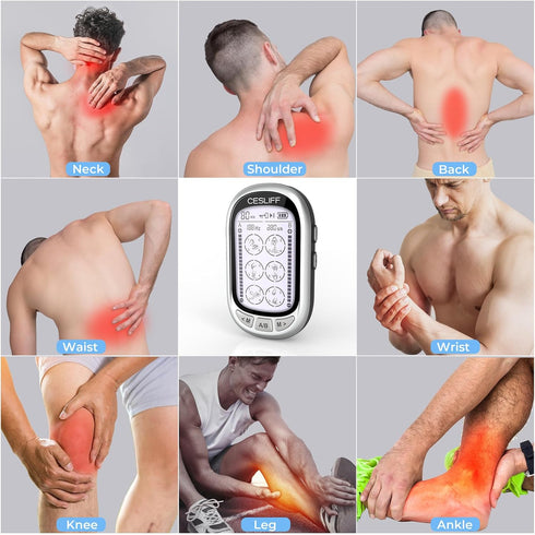 Dual Channel TENS EMS Unit with Large Screen, 24 Modes, 36 Levels Intensity Muscle Stimulator for Pain Relief with 10