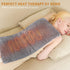 Heating Pad for Back Pain Relief, Portable Massaging Weighted Pad with 3 Heat Settings & 6 Massage Combinations, Light