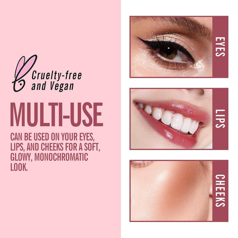 KIMUSE Multi Stick Trio Face Makeup - Cream Blush Stick for Cheeks & Lips, Contour and Highlighter Sticks