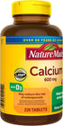 Nature Made Calcium 600 mg with Vitamin D3 | 220 Tablets | Dietary Supplement for Bone Support (pack of 1)