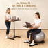 Naiveferry Height Adjustable Laptop Mobile Standing Desk with Wheels, Bedside Table Tilting Laptop Cart, Small Rolling