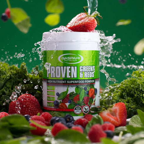 Gaspari Nutrition Greens and Reds: Organic Superfood Powder, Vegan & Non-GMO, Immune Support, Probiotics and Fiber (30