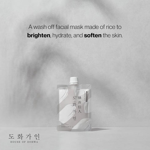 Rice Korean Face Mask l Wash Off Face Mask Skin Care Produced from Domestically Harvested Ingredients, Hydrating & Soothing l 3.38 fl. Oz