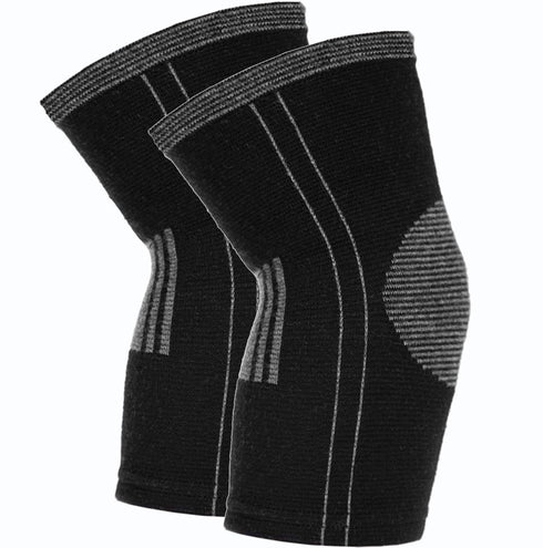 Cotton Compression Knee Sleeves - 2 Support Braces for Arthritis, Joint Pain Relief, Meniscus Tear Recovery