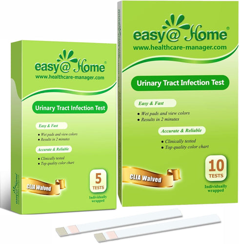 Easy@Home UTI Test Strips, Monitor Urinary Tract Bladder Infections, 15 Pack Quick Urine Test Kit, OTC Use