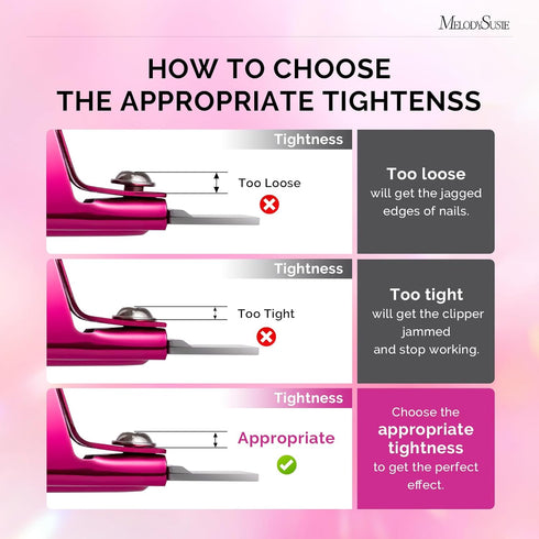 MelodySusie Acrylic Nail Clippers | Professional Nail Clippers for Acrylic Nails, Adjustable Stainless Nail Trimmer,