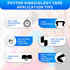 Kinesiology Tape Precut Strips - 4 Rolls Precut Muscle Support & Pain Relief Sport Tape, Waterproof & Breathable