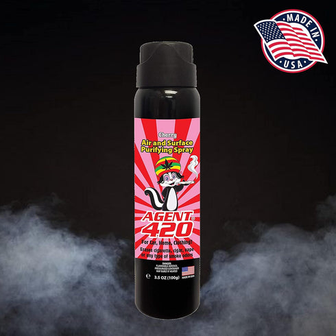 Agent 420 Odor Destroying Spray, 3.5 oz, Eliminating Pot Smoke, Cigarette Odors, Freshen Up The "Crib!” (Cherry)