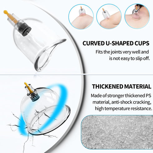 Cupping Set, 24 Cups Cupping Kit for Massage Therapy, Professional Vacuum Cupping Set for Muscle Pain Relief