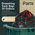 PAMI Large 30-Gallon Drawstring Trash Bags - 8-Pack Black Extra-Strong Plastic Garbage Bags for Kitchen