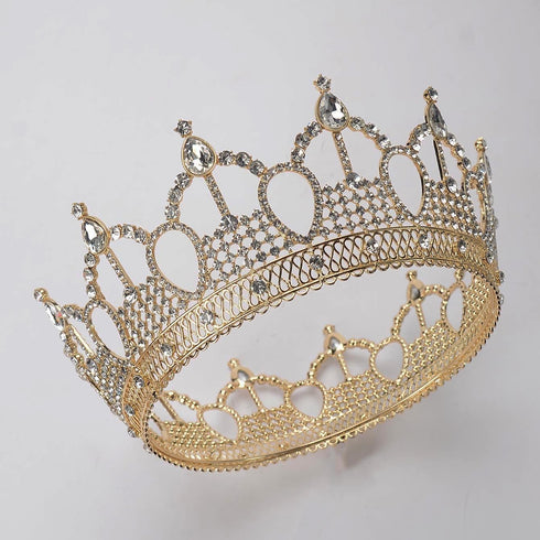 Royal Queen Crown for Women: Gold Birthday Crowns Crystal Cake Crown Topper Party Pageant Tiara Hair Accessories
