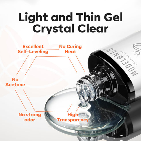 modelones Lamp Free Peel off Gel Base Coat, Easy Removal Foundation for Gel Nail Polish, 10ml