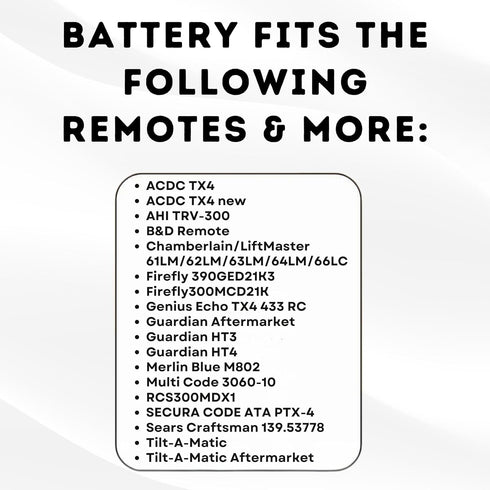 Key Battery Outlet A23 12V Garage Door Opener Battery - Single Alkaline - High-Stability Garage Door Opener Power