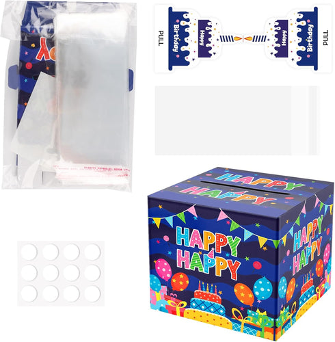 Lemicin 50 Set Birthday Money Box for Cash Surprise Gift Boxes Birthday Money Pull Box with Pull out Card