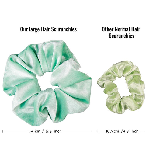 Whaline Large Velvet Hair Scrunchies, Ice Cream Color Hair Bands, Soft Hair Ties for Girls Women, 6 Colors