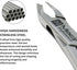 Macs Professional Cuticle Nipper, Surgical Stainless Steel Precision Half-Jaw Blades for Manicure & Pedicure