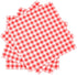 Gatherfun 80PCS Cocktail Napkins, 3-ply Red and White Gingham, Disposable Paper Beverage Napkins for Party, Bar, Picnic