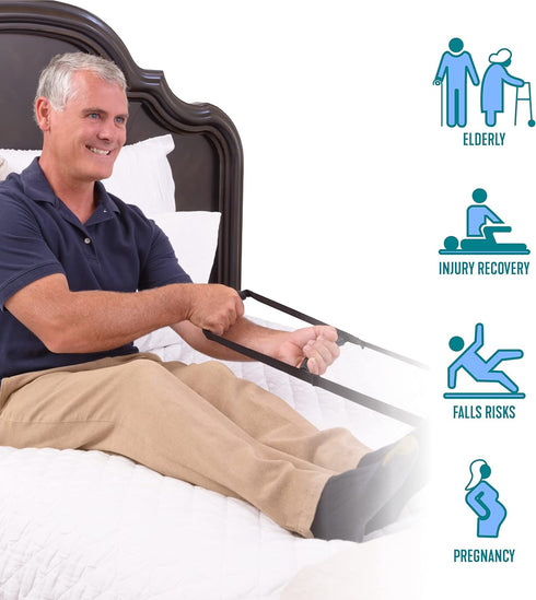 Stander BedCaddie Pull Up Assist Bed Ladder with Non-Slip Handles for Seniors and Elderly