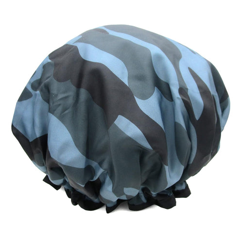 Shower Cap for Women & Men - Waterproof Double Layer Reusable Elastic Bath Caps for Boys & Girls Hair Cap for Shower