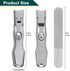 Nail Clippers for Thick Toenails, Heavy Duty Fingernail Clipper, Portable Ultra Sharp Splash Proof Large Trimmer for Men