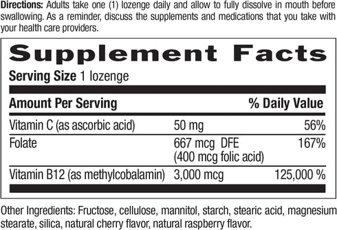 Country Life Methyl B-12, Berry Flavored, 3000 mcg, 120 Lozenges