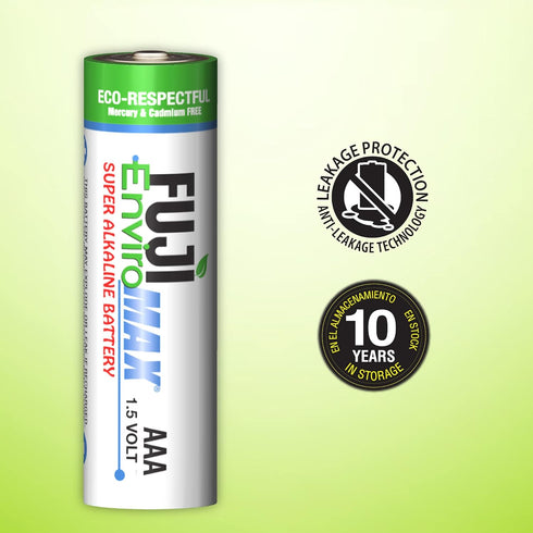 Fuji Batteries 4400BP2 EnviroMax AAA Super Alkaline Batteries, 2 Pack