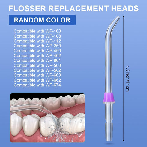 BBTO Oral Hygiene Accessories - Standard Water Hose Plastic Handle with Water Flosser Replacement Jet Tip