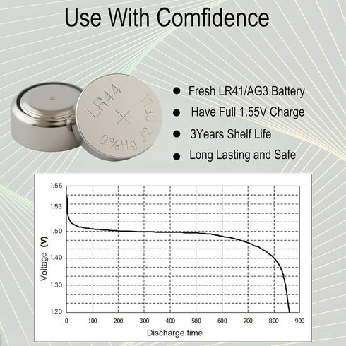 youchen LR44 30 Pack L1154F AG13 357 303 SR44 A76 1.5V Alkaline Battery Button Coin Cell Batteries