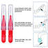BBTO 100 Pcs Braces Dental Brush Flosser for Cleaner Interdental Brush Toothpick Dental Cleaning Tool