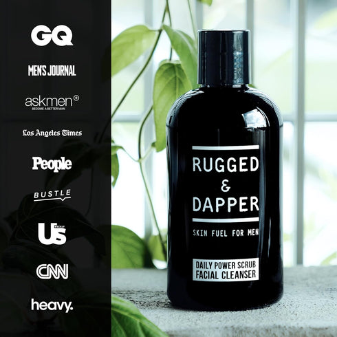 RUGGED & DAPPER - Daily Men's Face Wash + Scrub, 5 Month Supply, Deep Exfoliating Cleanser, Prevents Breakouts, Acne