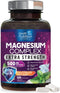 Magnesium Complex Supplement 500mg with Glycinate, Oxide, Malate, Citrate - High Absorption Capsules for Muscle, Heart,