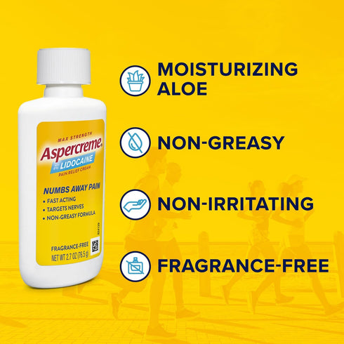 Aspercreme With Lidocaine Maximum Strength Pain Relief Cream, 2.7 oz.