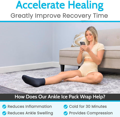 Arctic Flex Cold Therapy Socks, Reusable Ice Cooling Sock for Pain Relief, Bunion, Plantar Fasciitis, Neuropathy