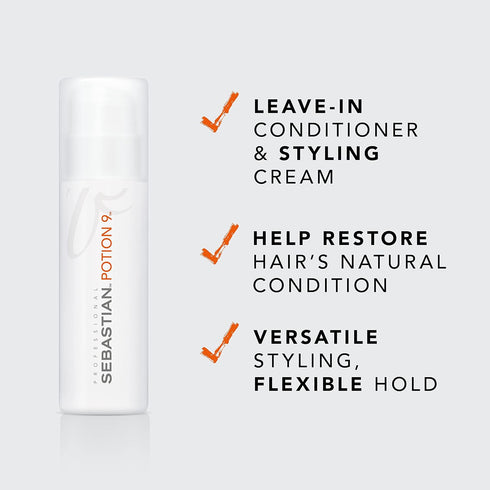 Sebastian Professional Potion 9 Wearable Hair Styling Treatment, Leave-in Conditioner & Versatile Styling Cream