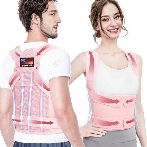 Posture Corrector for Women and Men - Adjustable Back Brace for Pain