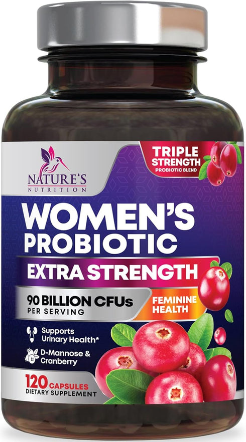 Probiotics for Women with Prebiotics - 90 Billion CFU Women's Probiotic Blend for Digestive & Immune Health Support